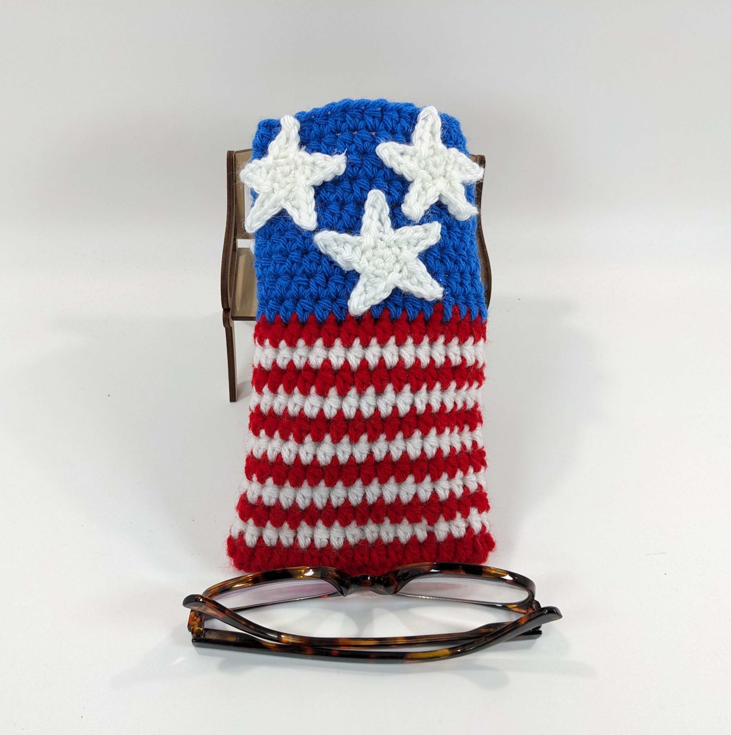 Patriotic sunglass/phone crochet case Patriotic sunglass/phone crochet case