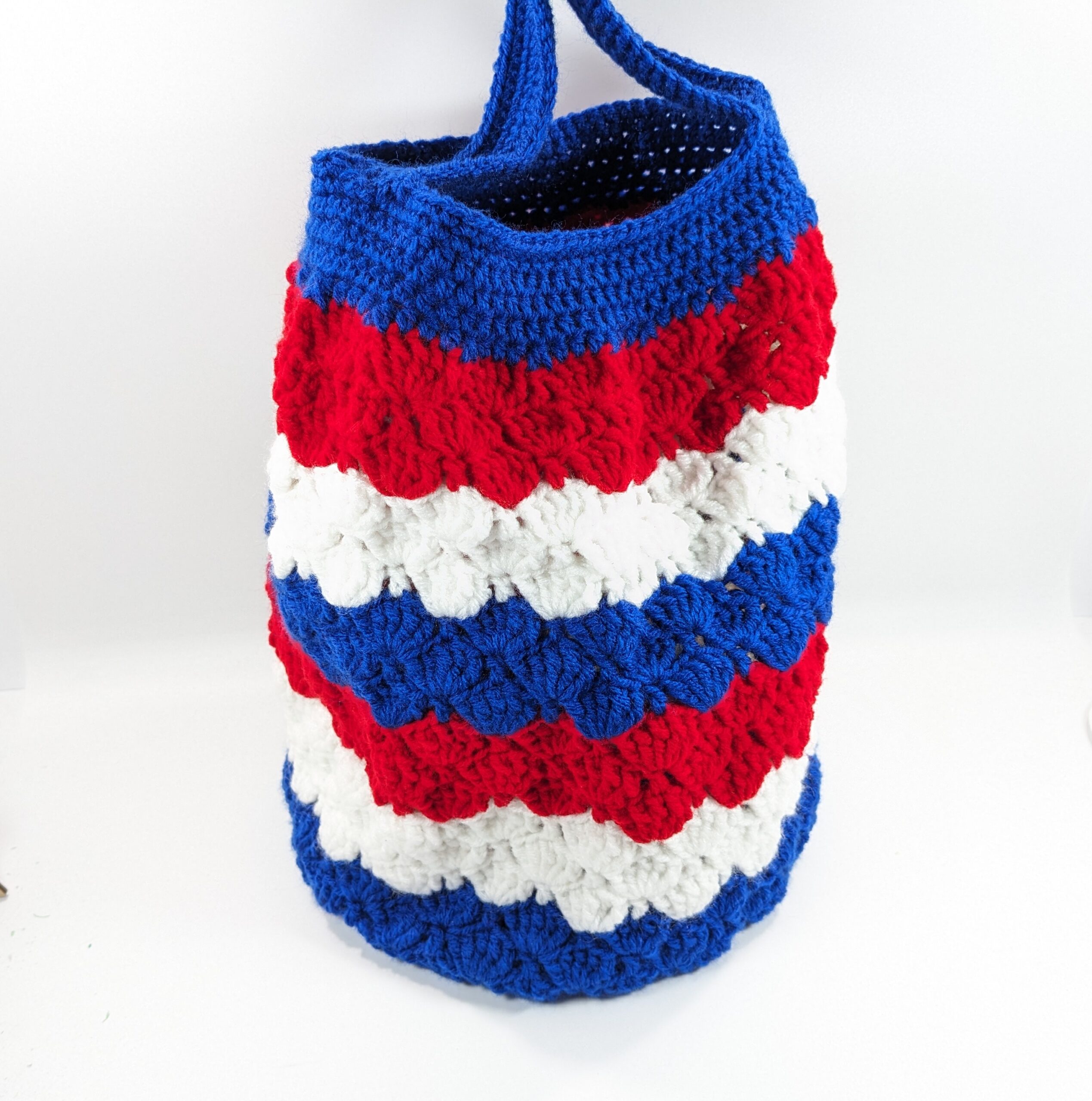Patriotic multi-purpose crochet tote Patriotic multi-purpose crochet tote