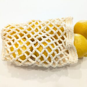 Produce Cotton Crochet Cream Bag