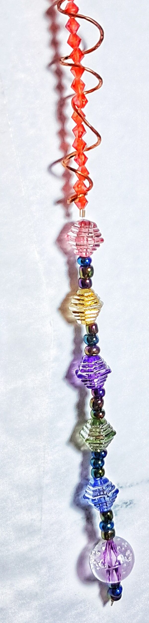 Rainbow beaded suncatcher ornament Rainbow beaded suncatcher ornament