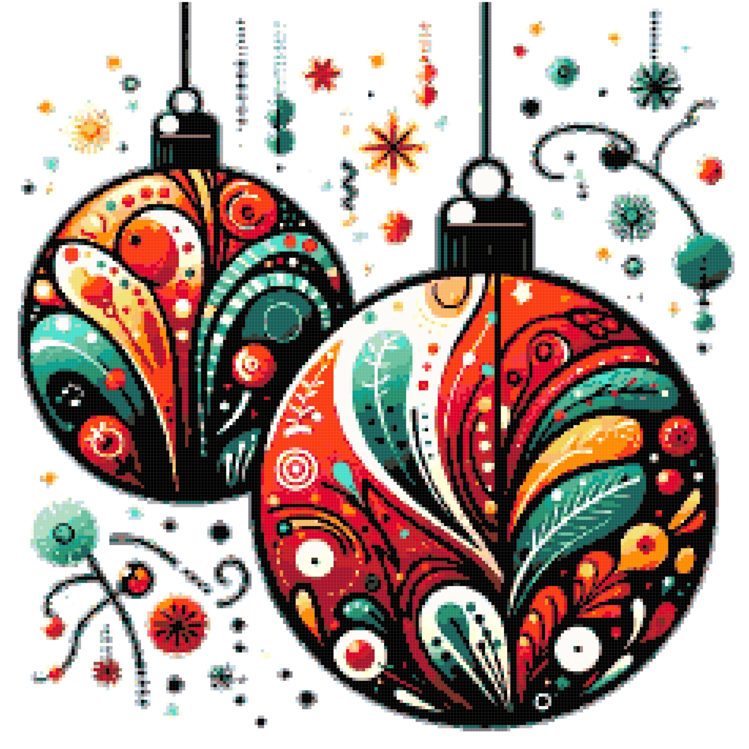 Christmas ornaments cross stitch pattern Christmas ornaments