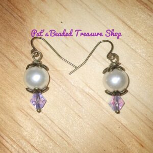 Pretty Glass Pearl and Lavender