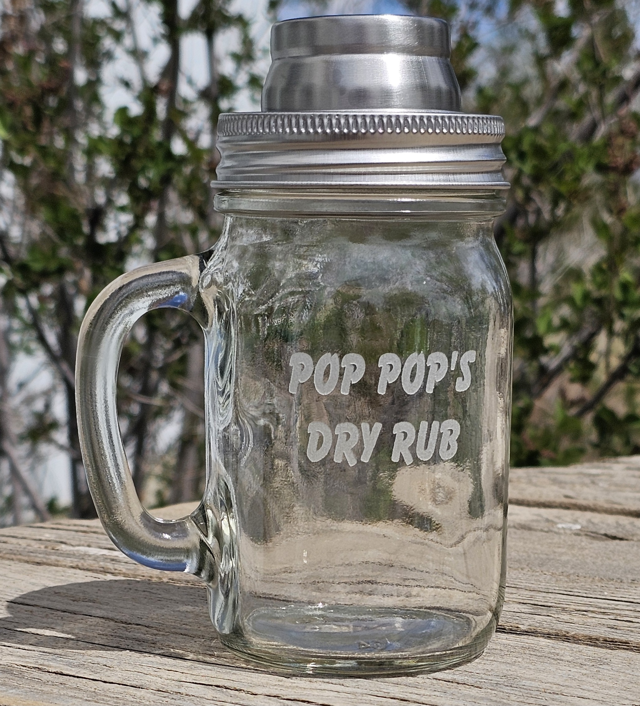 Dad's dry rub spice shaker jar engraved Dad's dry rub spice shaker jar engraved - image 3