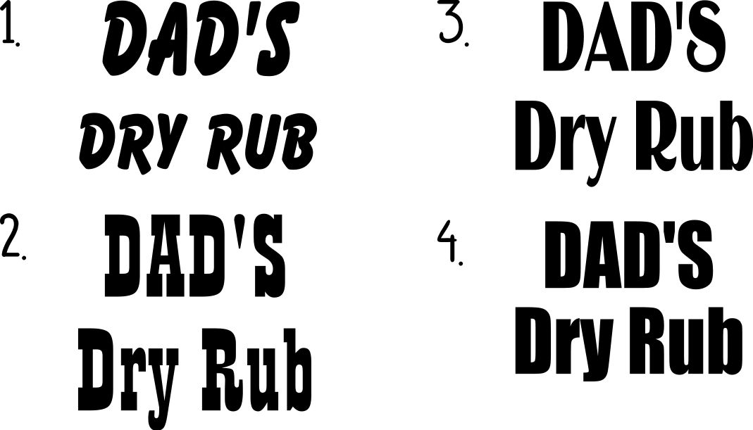 Dad's dry rub spice shaker jar engraved Dads dry rub