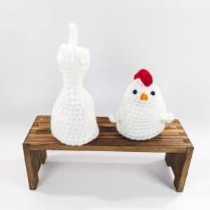 Flipping White Chicken Novelty Adult Decor