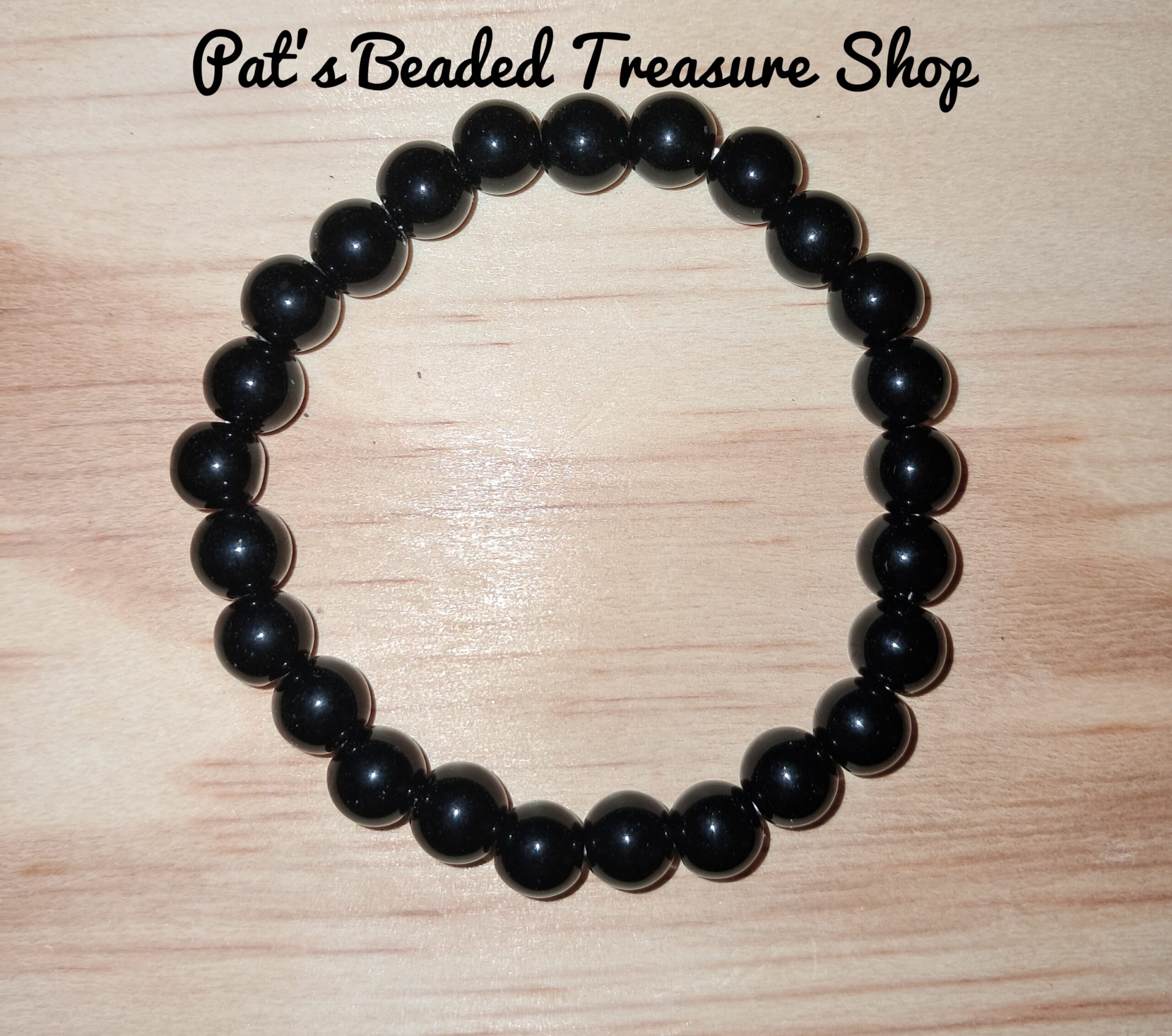 Black obsidian stretch bracelet Black obsidian stretch bracelet