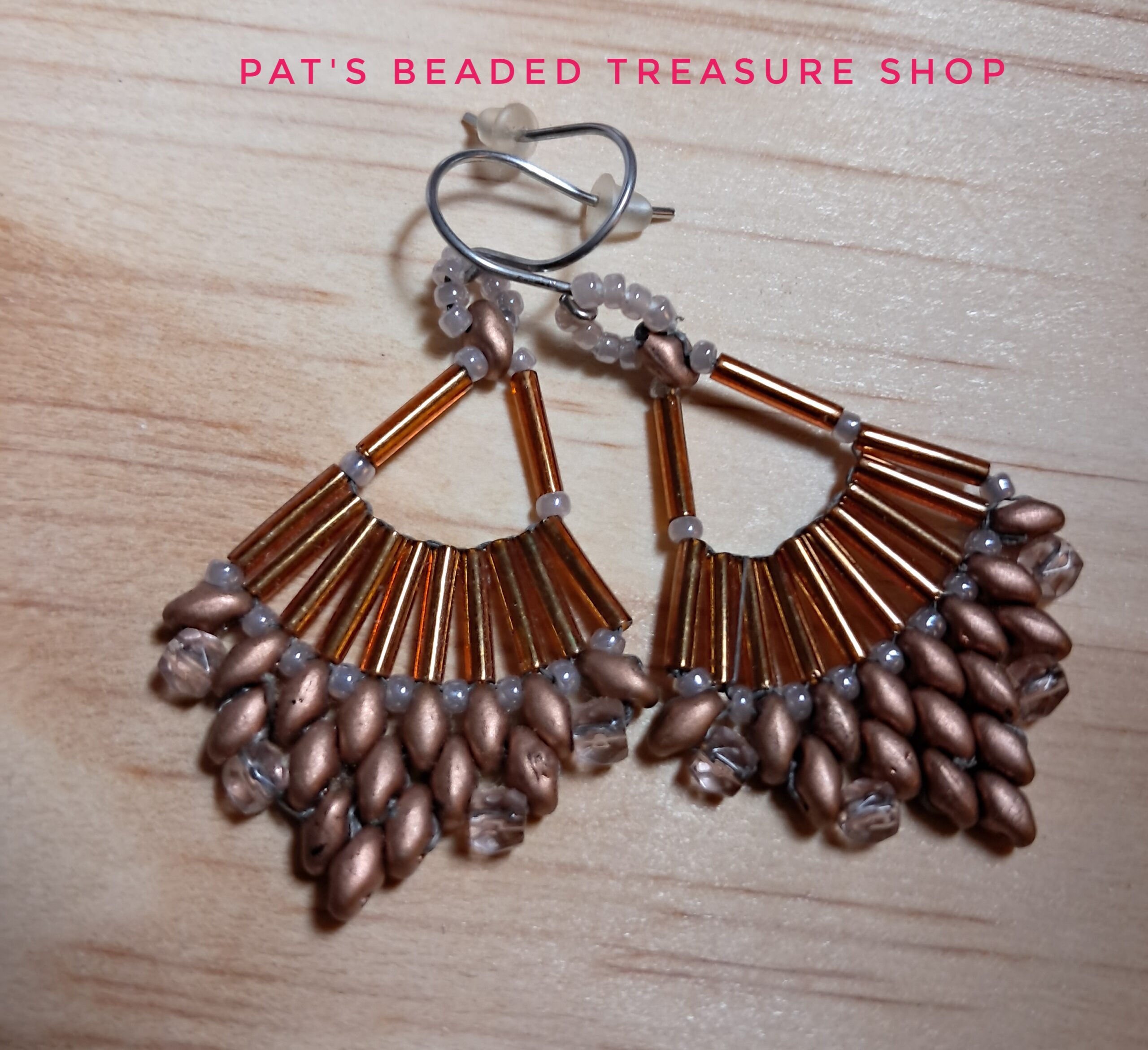 Unique copper statement earrings Unique copper statement earrings - image 4
