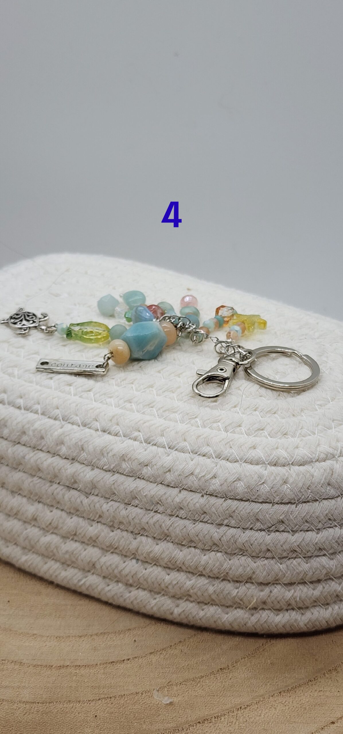 Handmade beaded inspirational keychains🔑🌈 courage charm-inspire charm-warrior charm-autumn forest charm Handmade beaded inspirational keychains🔑🌈 courage charm-inspire charm-warrior charm-autumn forest charm - image 5