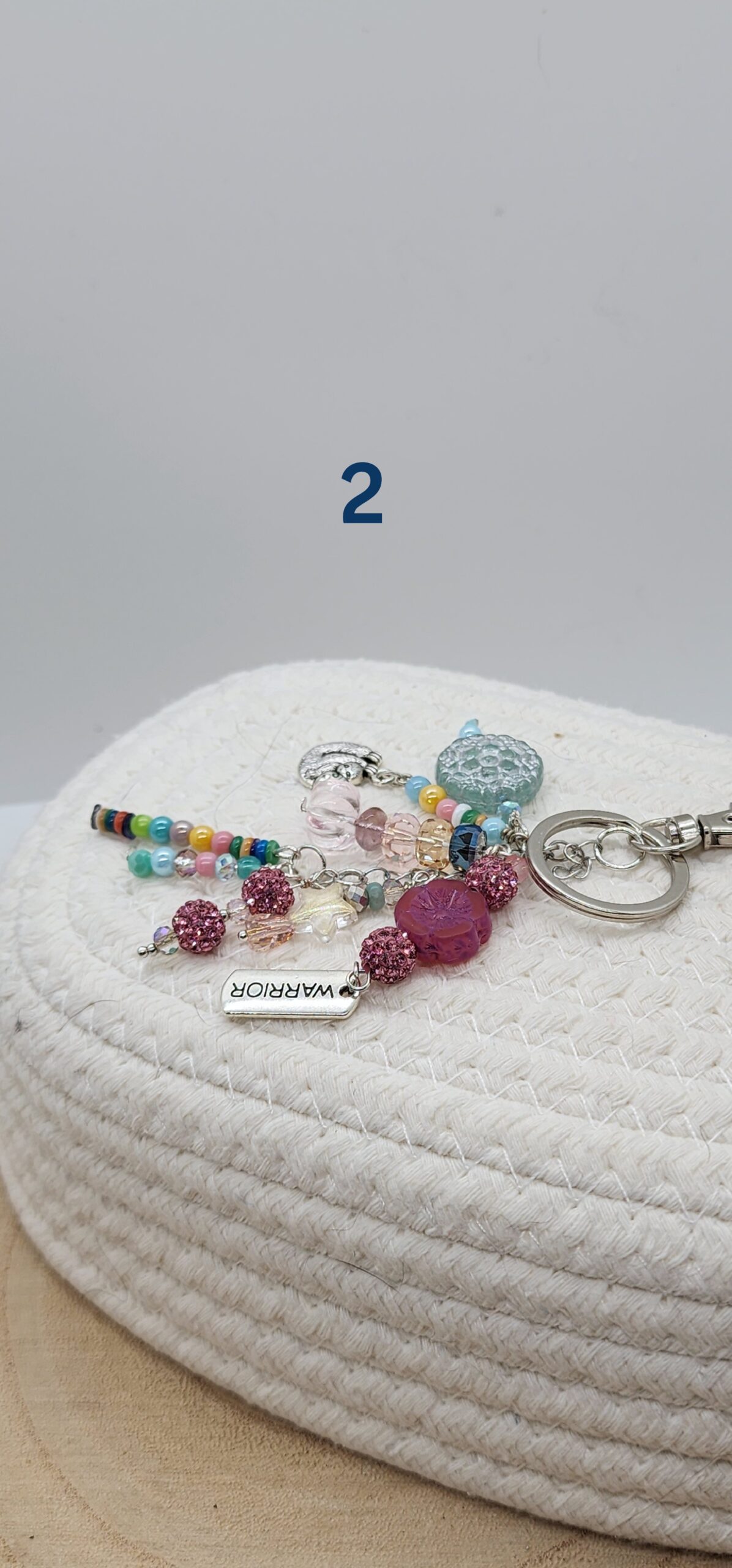 Handmade beaded inspirational keychains🔑🌈 courage charm-inspire charm-warrior charm-autumn forest charm Handmade beaded inspirational keychains🔑🌈 courage charm-inspire charm-warrior charm-autumn forest charm - image 3