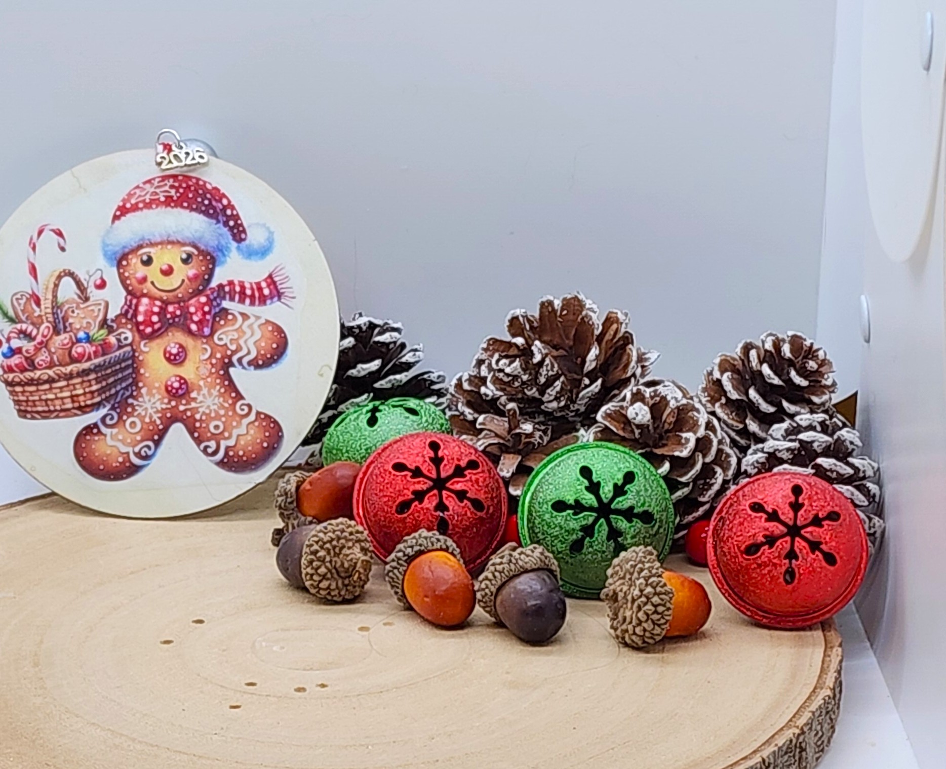 Handmade holiday ornaments – merry, holly jolly mama, gingerbread, and joy to the world-festive home decor Handmade holiday ornaments – merry, holly jolly mama, gingerbread, and joy to the world-festive home decor - image 3