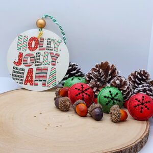 Handmade holiday ornaments – merry, holly jolly mama, gingerbread, and joy to the world-festive home decor