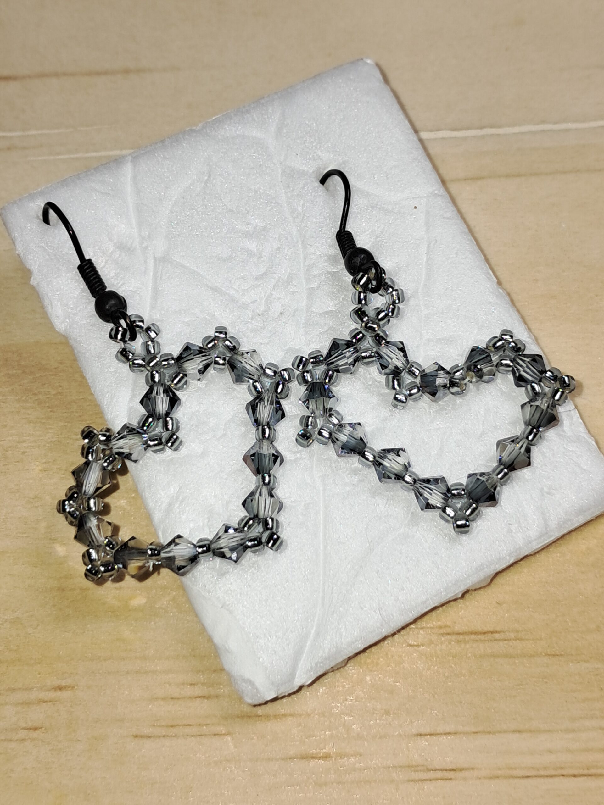 Black diamond crystal earrings Black diamond crystal earrings