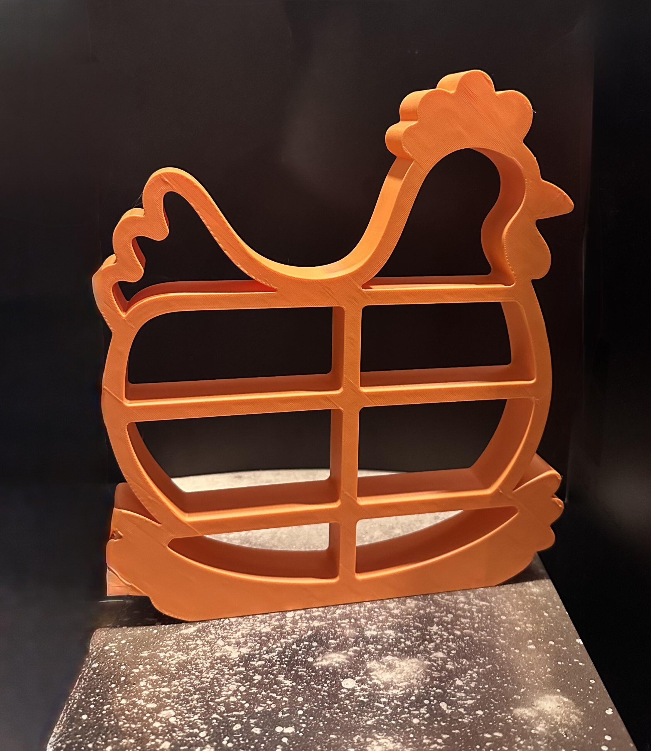 Adorable 3d printed chicken shelf – farmhouse décor Adorable 3d printed chicken shelf – farmhouse décor
