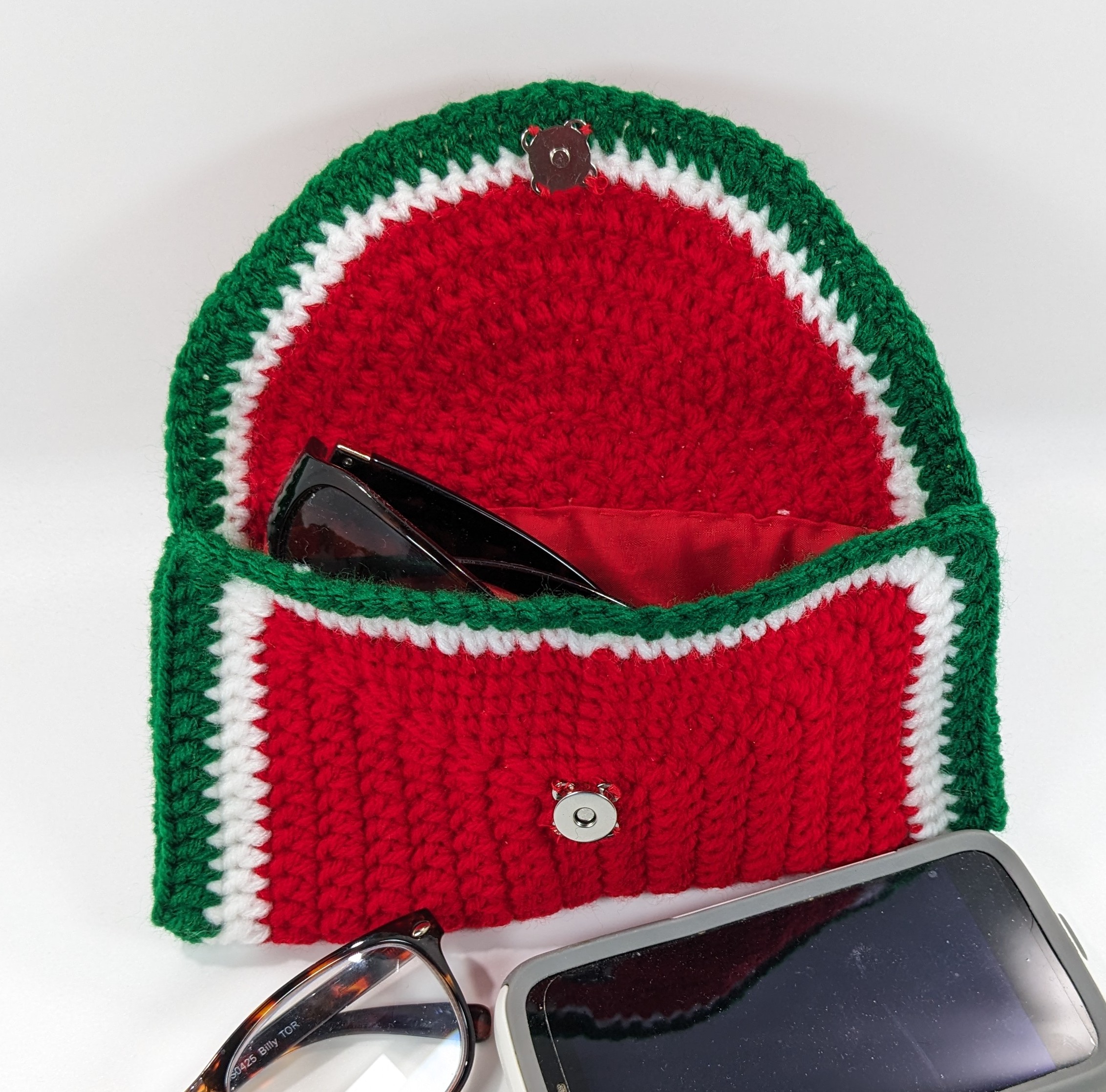Watermelon phone & glasses crochet case Watermelon phone & glasses crochet case
