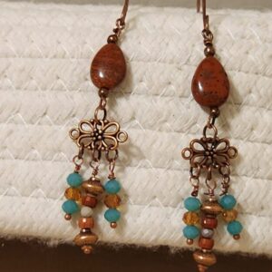 Southwest red jasper and turquoise