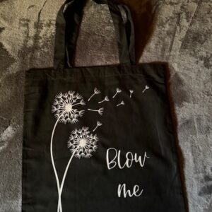 “blow me” custom reusable tote bag