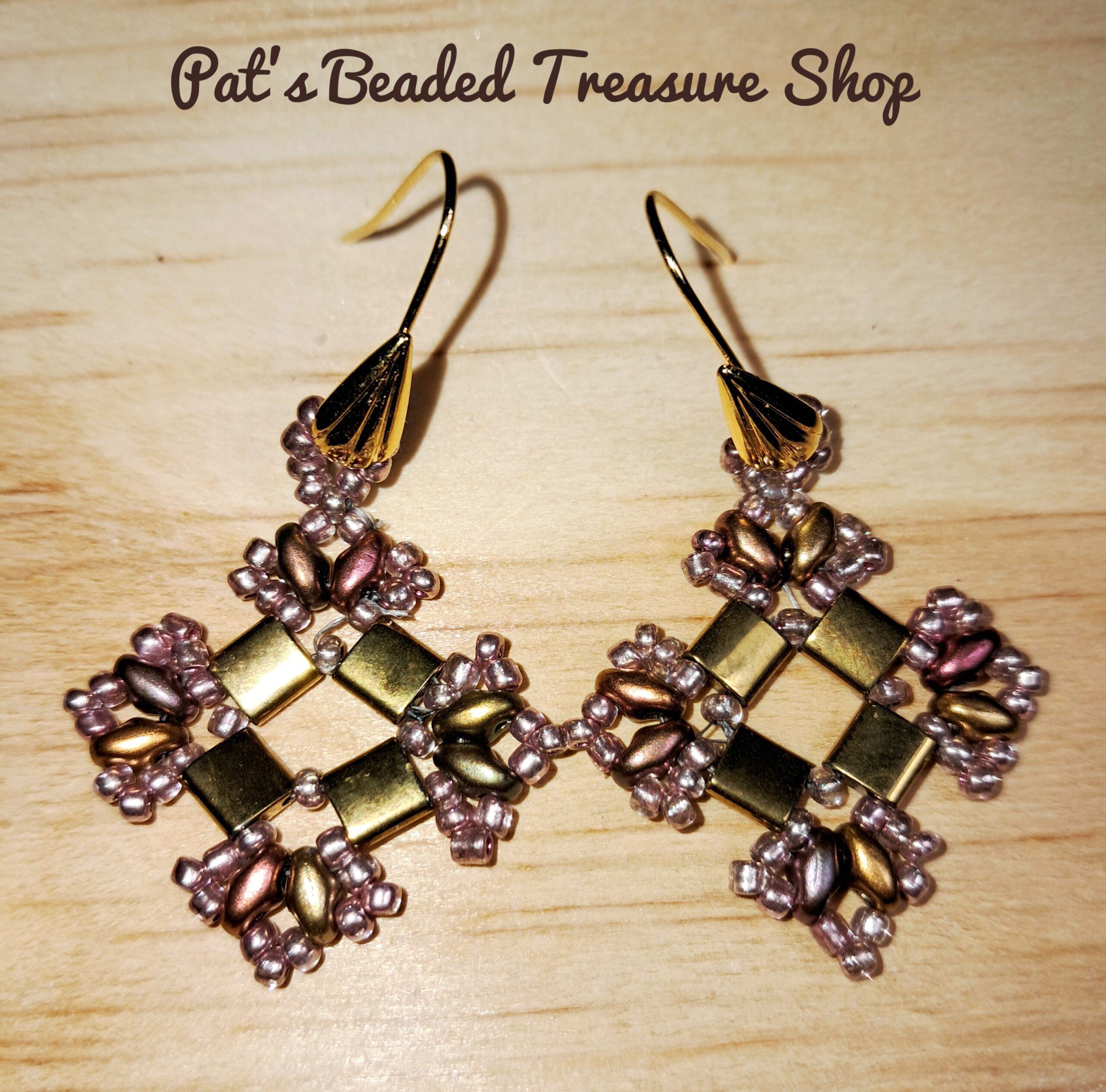 Crystal violet rainbow superduo earrings Crystal violet rainbow superduo earrings - image 2