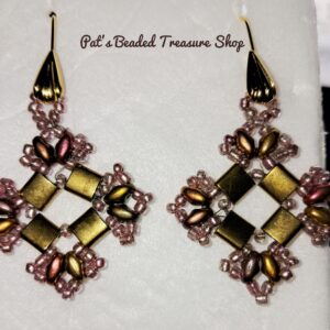 Crystal Violet Rainbow SuperDuo Earrings