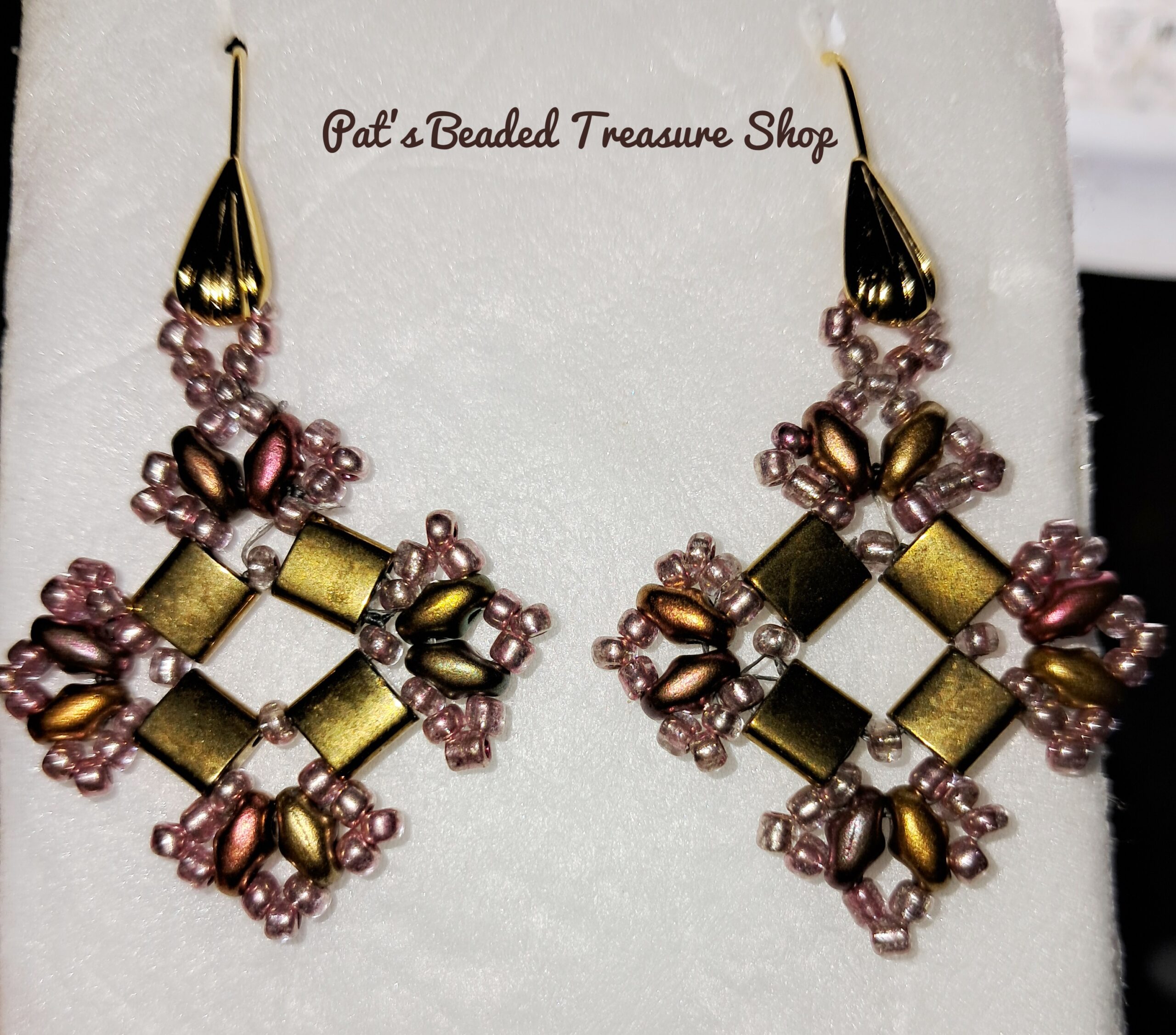 Crystal violet rainbow superduo earrings Crystal violet rainbow superduo earrings