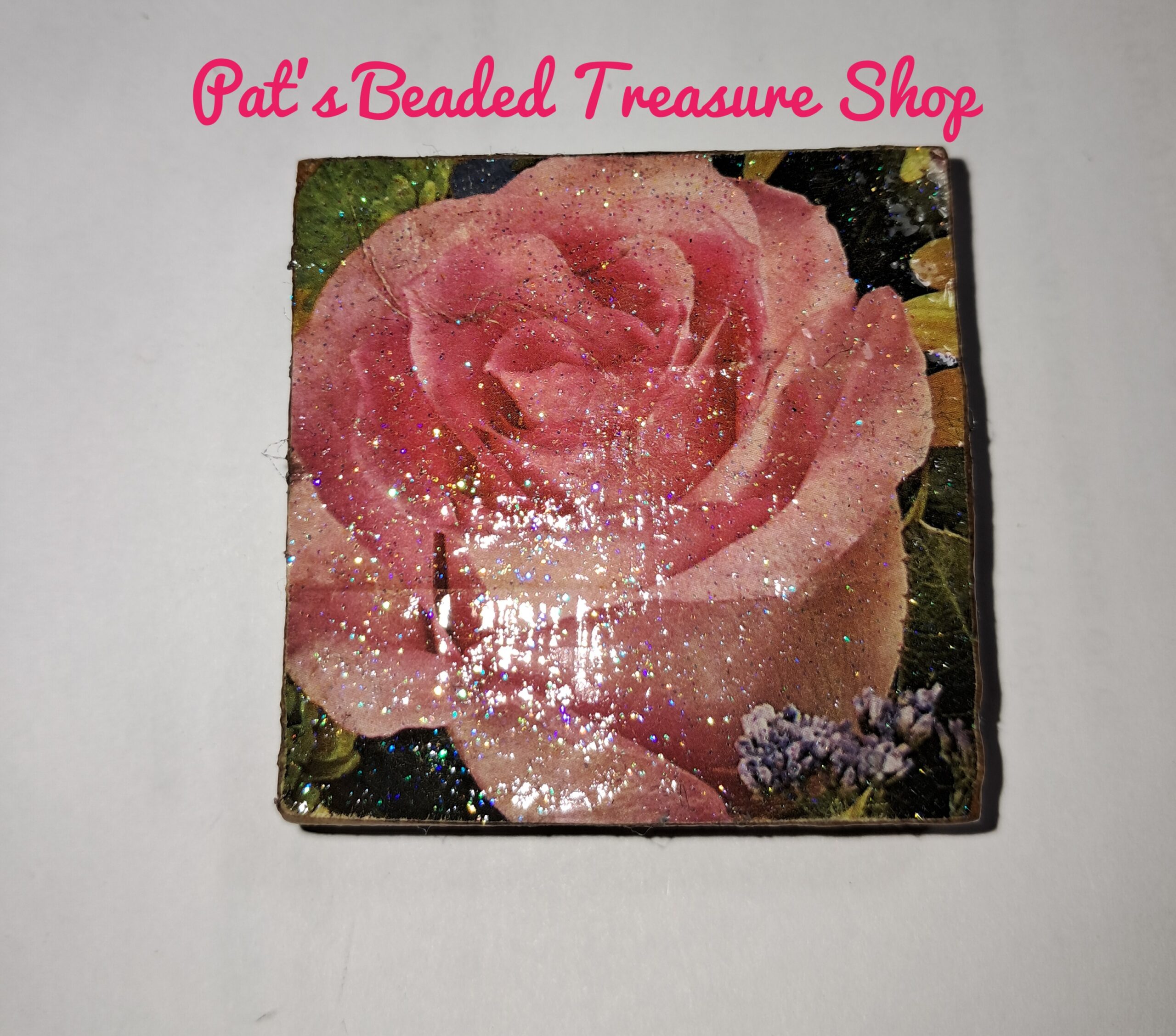 Pink rose fridge magnet Pink rose fridge magnet