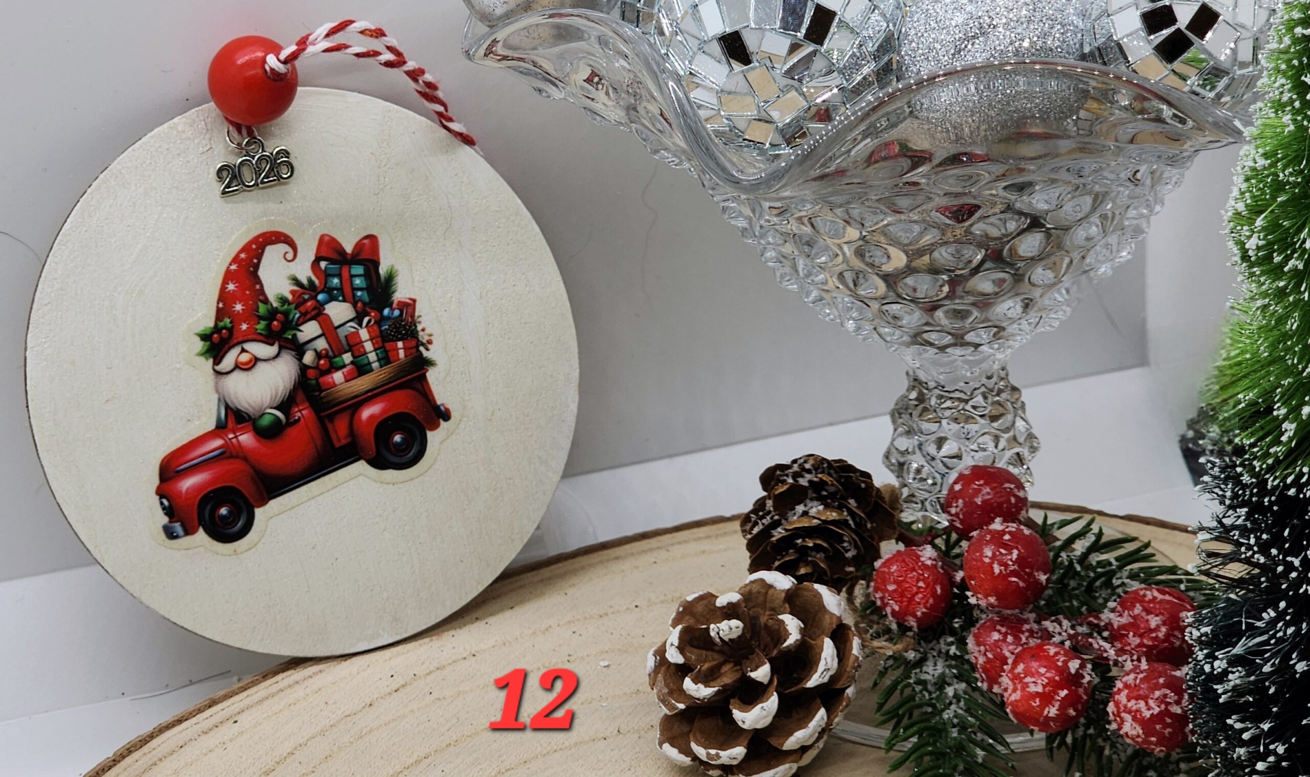 Gnomes in nostalgic trucks-handcrafted wooden christmas ornaments Gnomes in nostalgic trucks-handcrafted wooden christmas ornaments - image 2