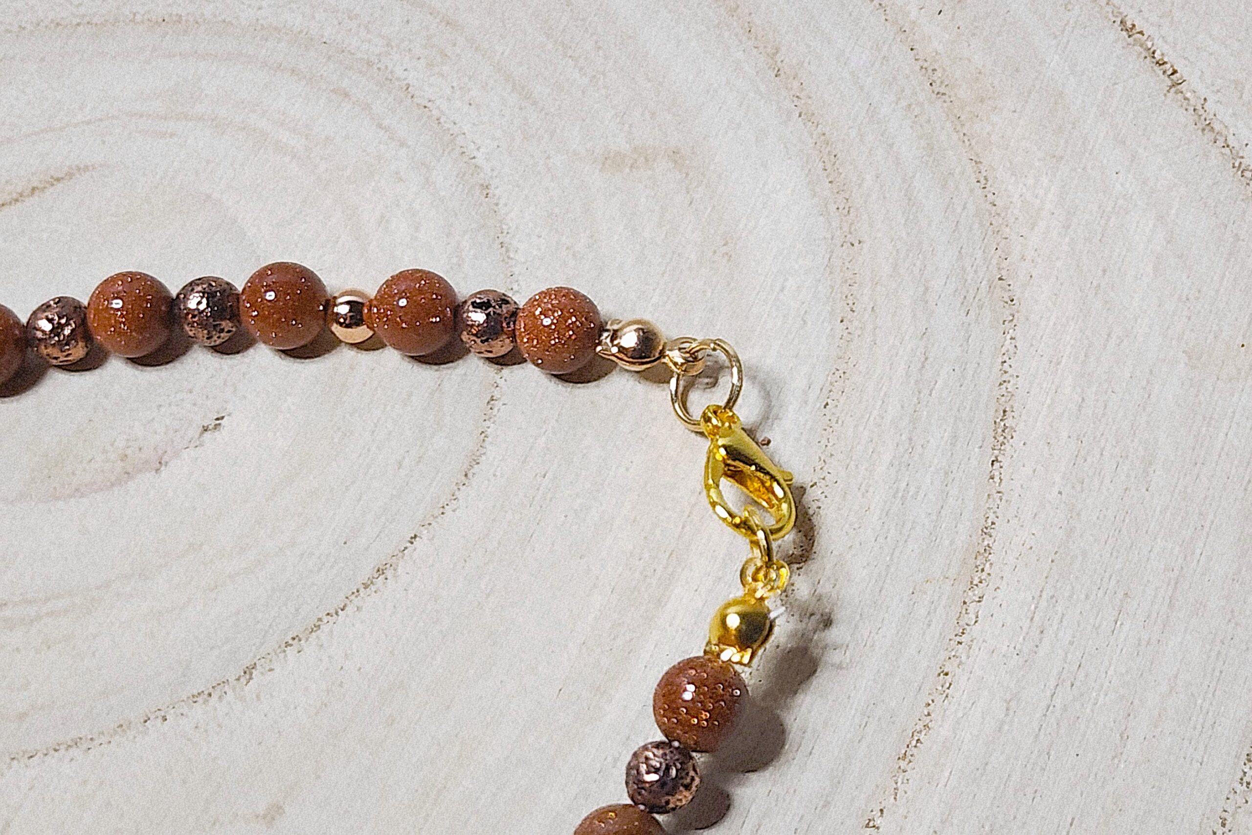 Goldstone bracelet with crescent moon charm | handmade celestial jewelry✨🌙 Goldstone bracelet with crescent moon charm | handmade celestial jewelry✨🌙