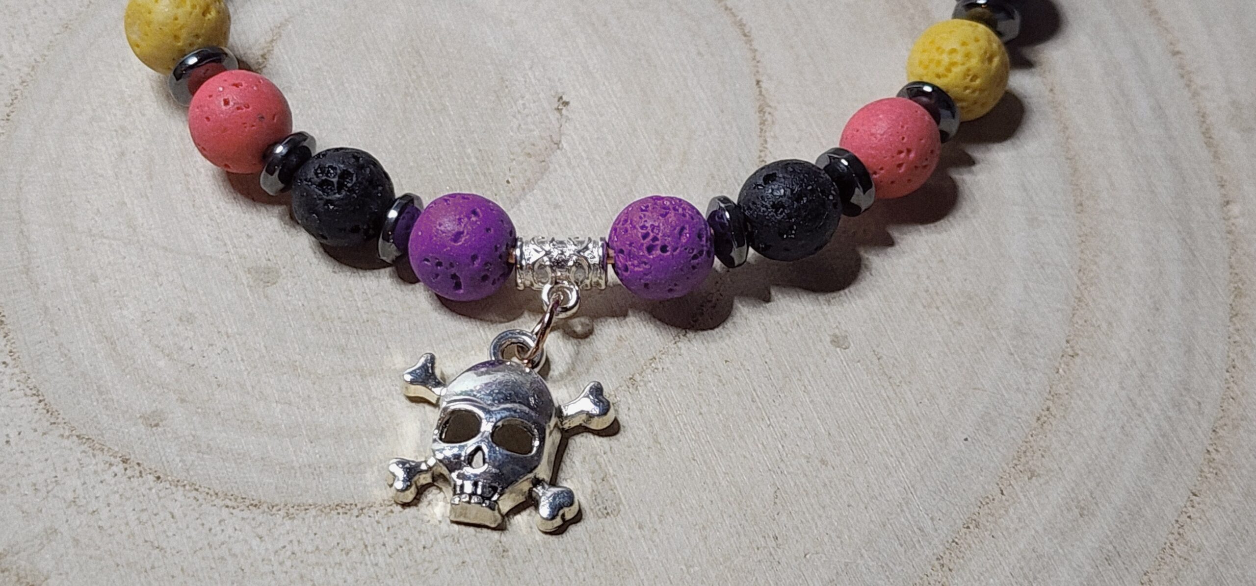 Handcrafted copper wire halloween bangles- fun halloween charms-festive colorful beads Handcrafted copper wire halloween bangles- fun halloween charms-festive colorful beads - image 4