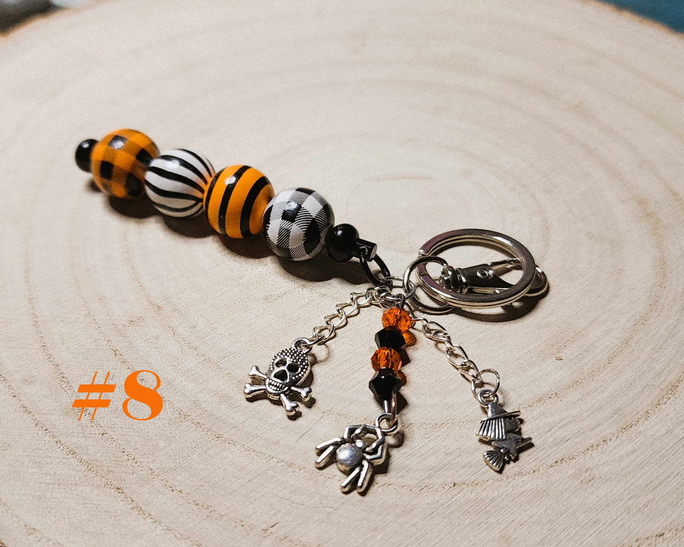 Handcrafted wooden halloween keychains-spooky season accessory-fun halloween charms Handcrafted wooden halloween keychains-spooky season accessory-fun halloween charms - image 9