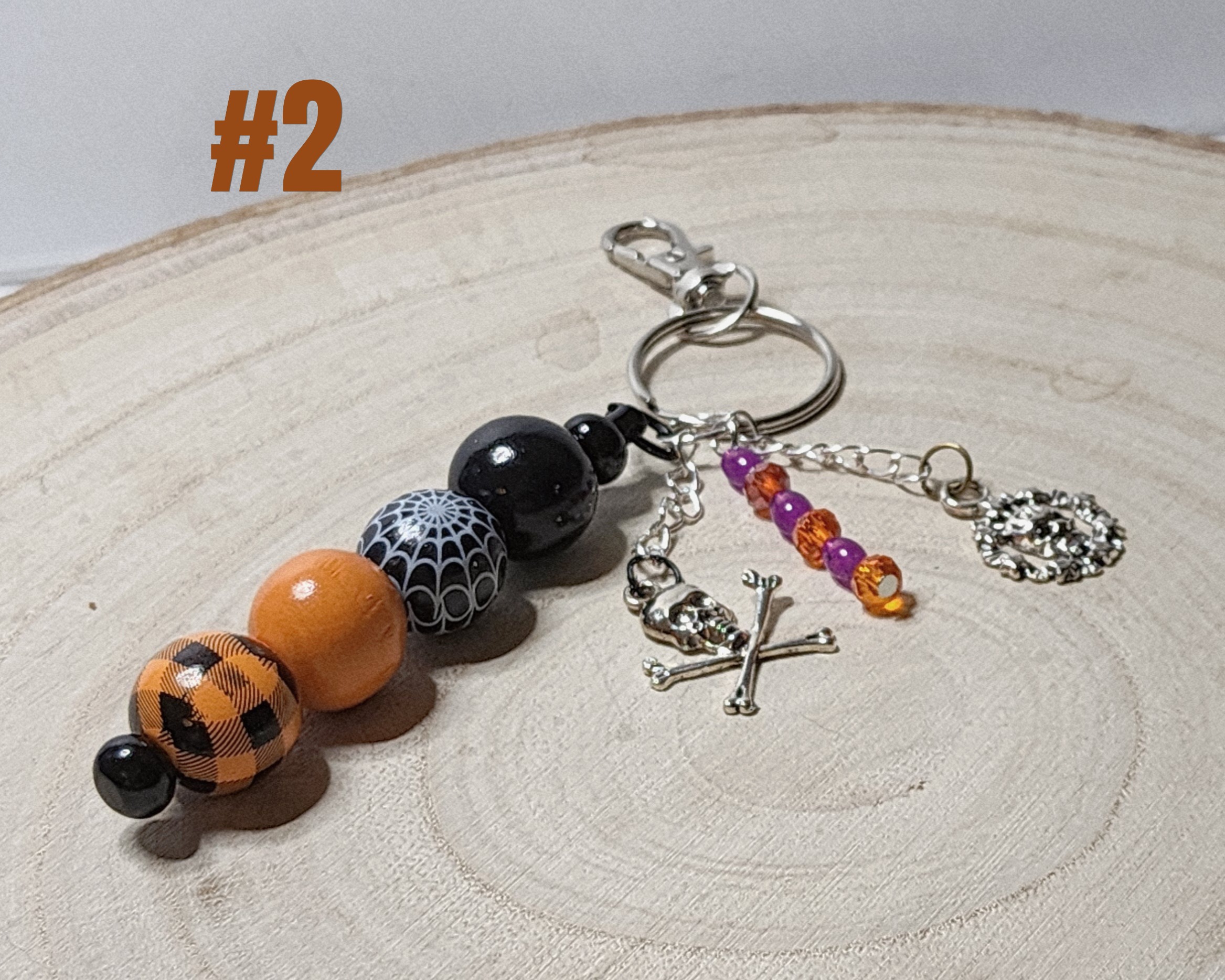 Handcrafted wooden halloween keychains-spooky season accessory-fun halloween charms Handcrafted wooden halloween keychains-spooky season accessory-fun halloween charms - image 3