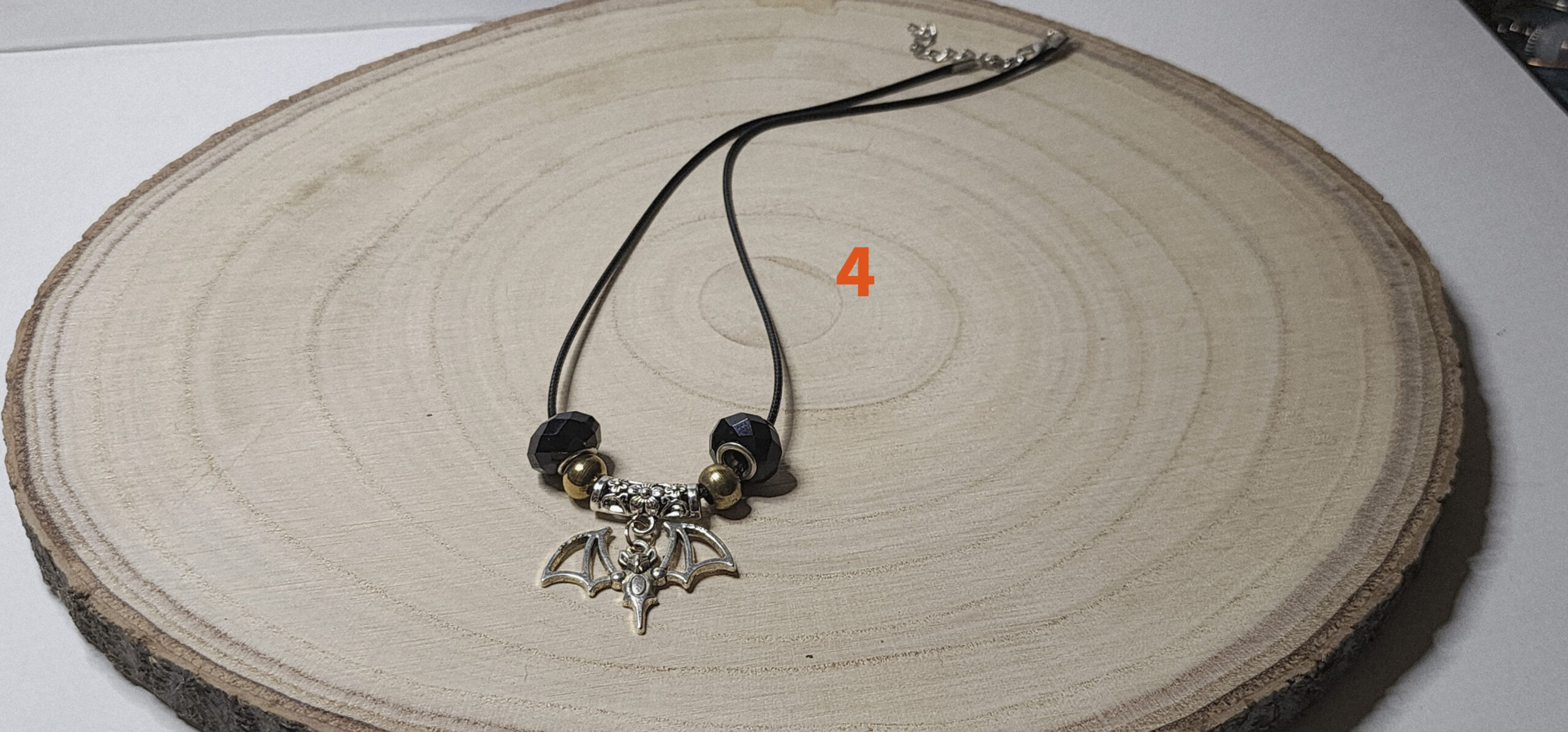 Fun spooky wooden bead necklace with halloween charms – handcrafted Fun spooky wooden bead necklace with halloween charms – handcrafted - image 9
