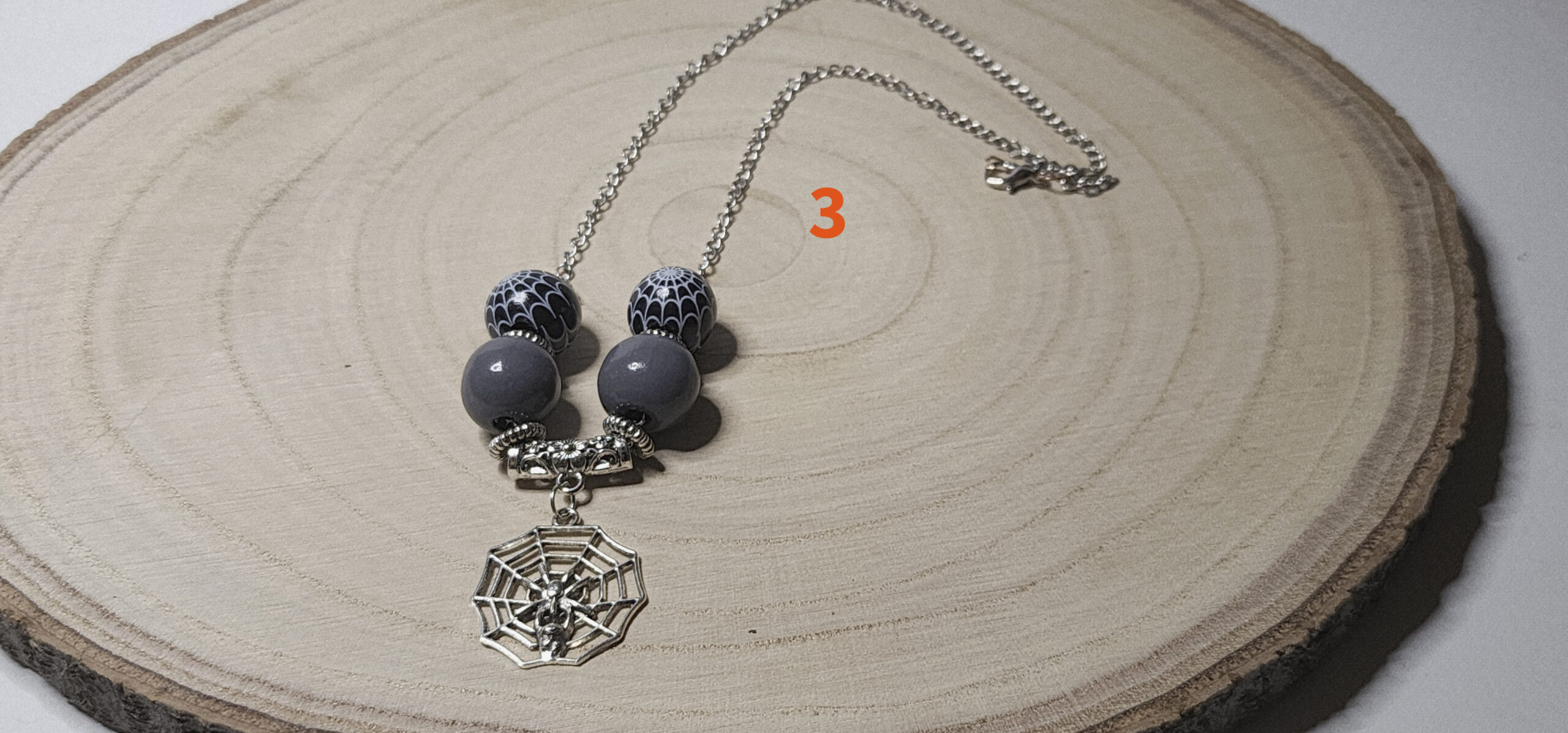 Fun spooky wooden bead necklace with halloween charms – handcrafted Fun spooky wooden bead necklace with halloween charms – handcrafted - image 8