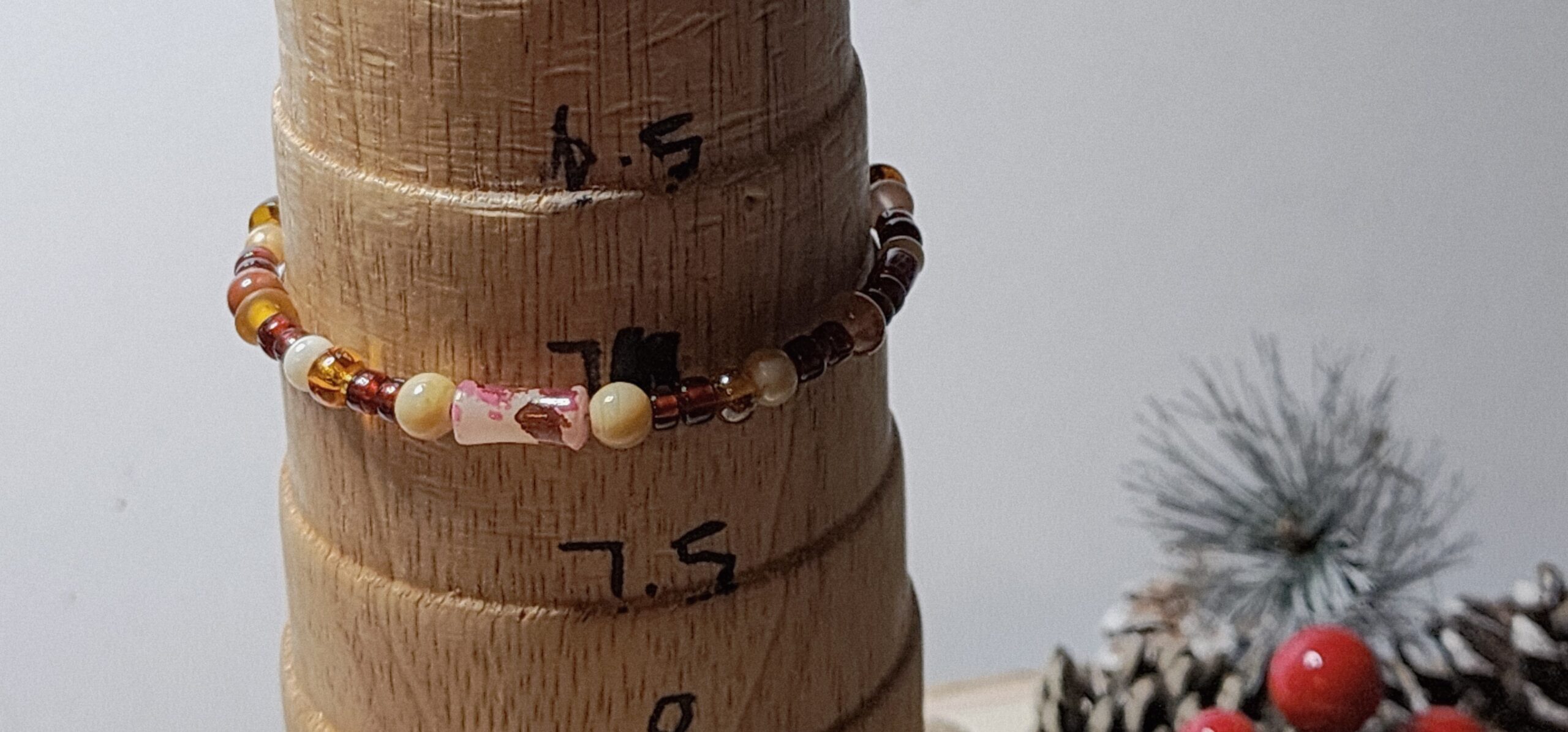 Handcrafted autumn gemstone beaded bracelet -nature inspired jewelry-earth-tone bracelet Handcrafted autumn gemstone beaded bracelet -nature inspired jewelry-earth-tone bracelet - image 4