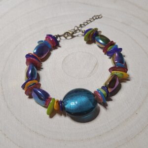 Colorful Mother of Pearl Bracelet | Handmade Multicolor Gemstone Bracelet | Boho Jewelry