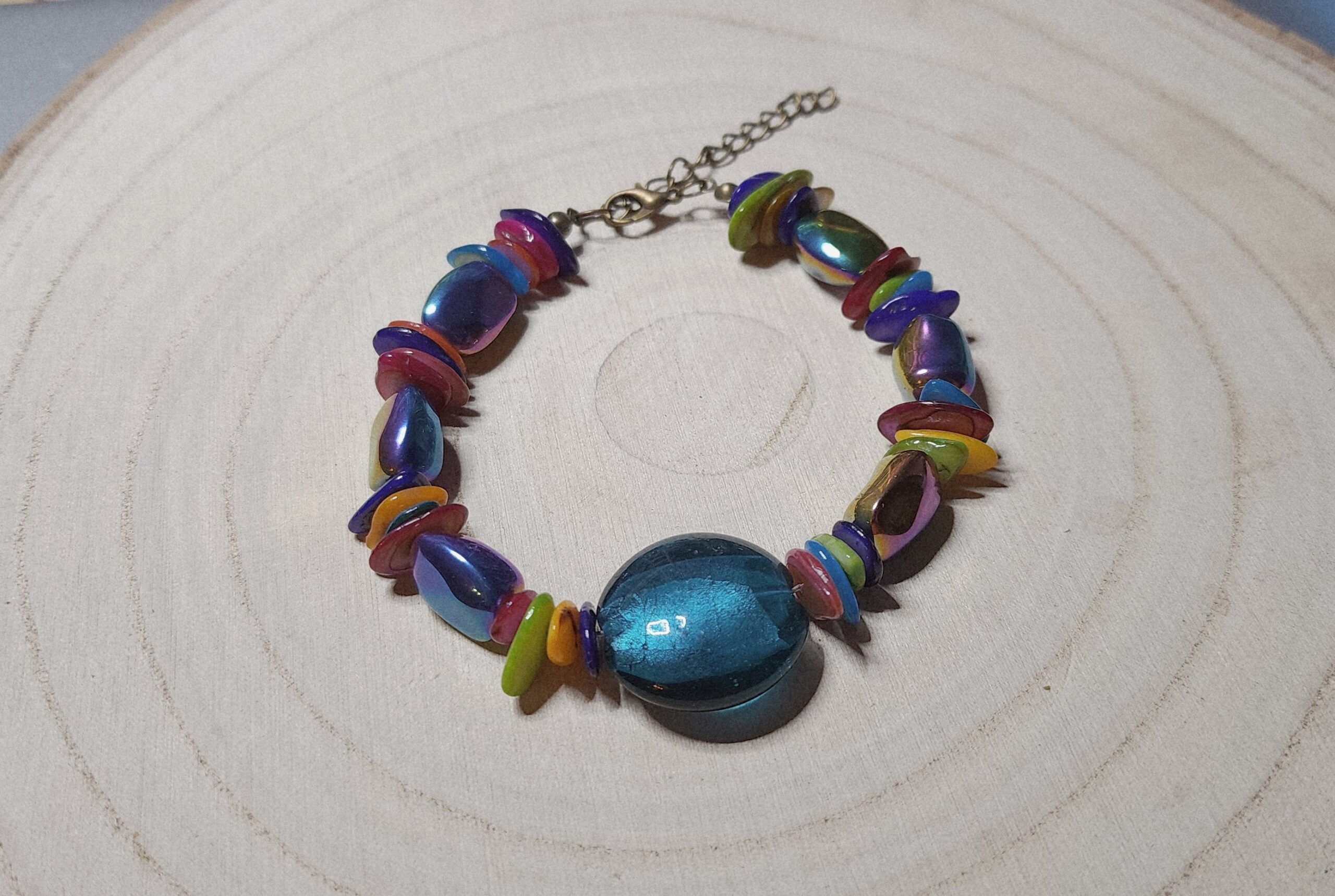 Colorful mother of pearl bracelet | handmade multicolor gemstone bracelet | boho jewelry Colorful mother of pearl bracelet | handmade multicolor gemstone bracelet | boho jewelry