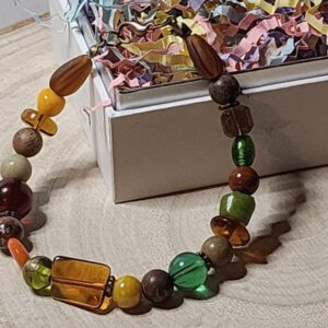 Autumn Glow Beaded Bracelet – Handmade Glass & Stone Jewelry