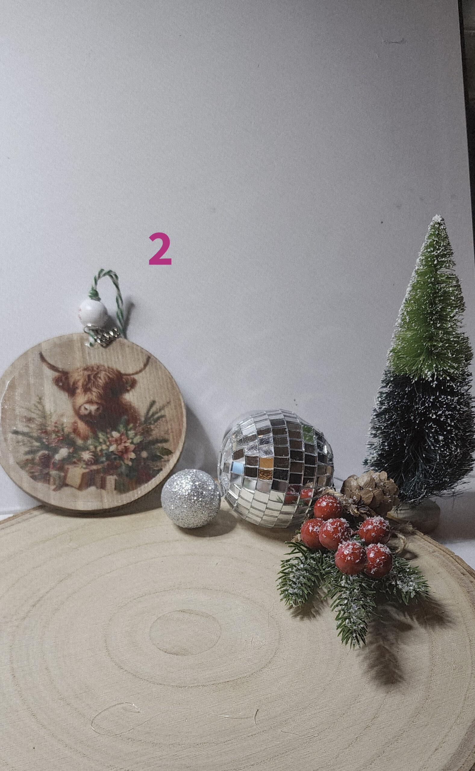 Handcrafted 4" wooden christmas ornament – 2025keepsake | vintage holiday decor | highland cow collection Handcrafted 4" wooden christmas ornament – 2025keepsake | vintage holiday decor | highland cow collection