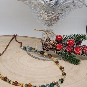 Green Agate Leaf Pendant Necklace – Woodland-Inspired Handmade Jewelry with Natural Stone Charm