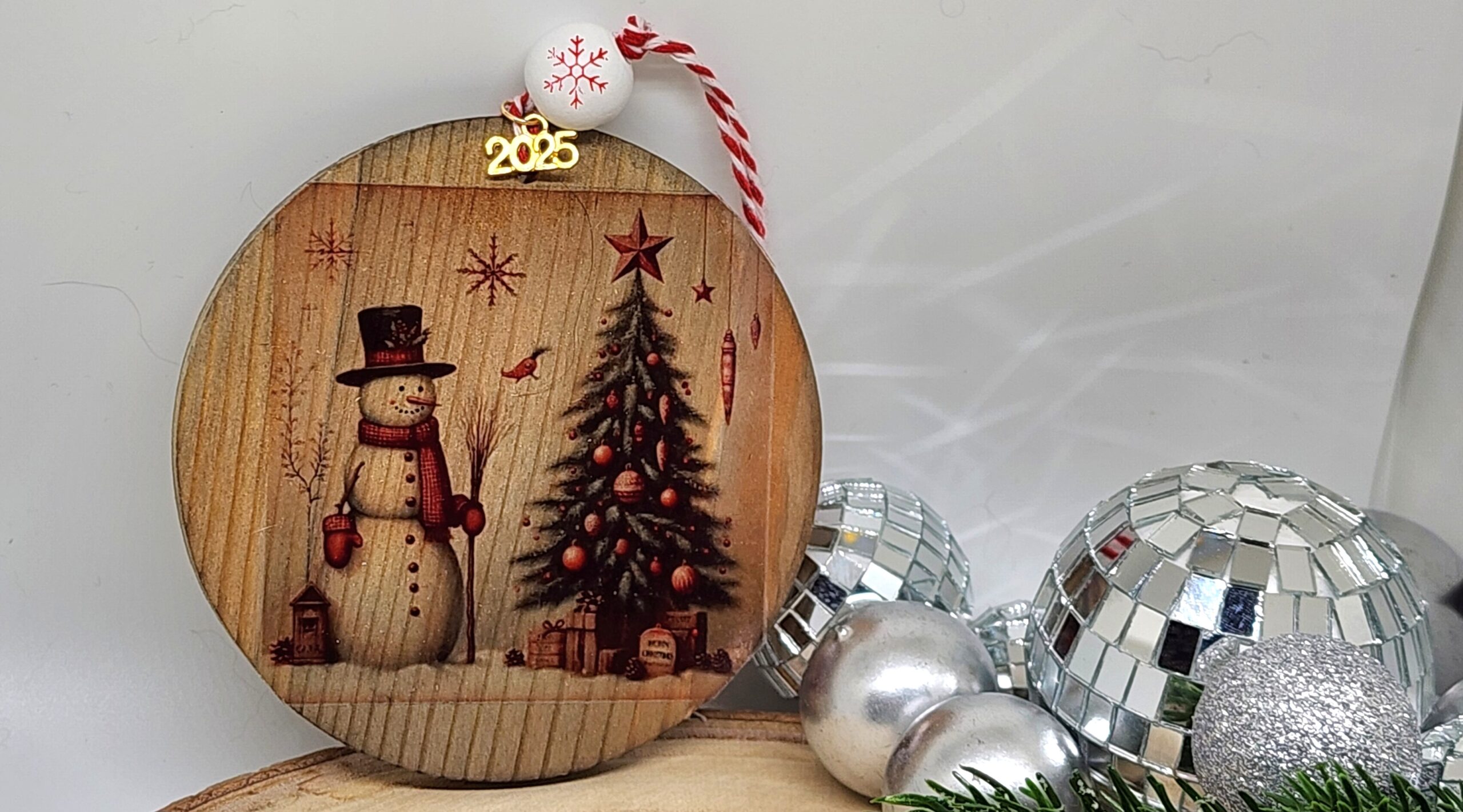 Whimsical artisan holiday decor-wooden christmas ornaments-snowman collection Whimsical artisan holiday decor-wooden christmas ornaments-snowman collection