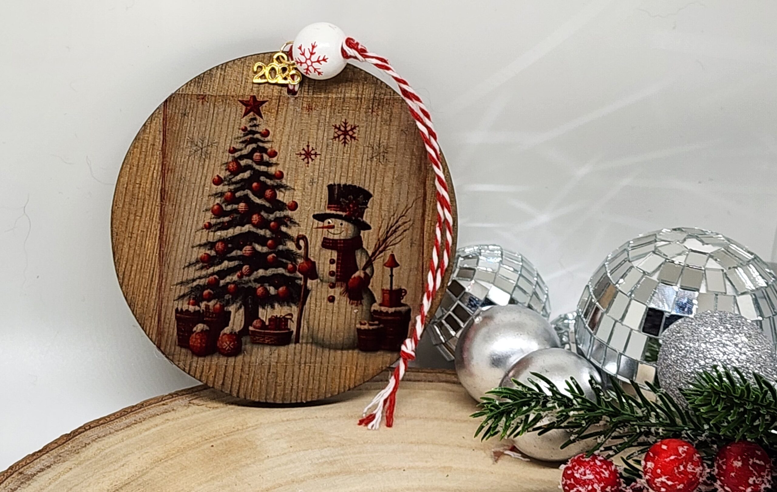 Whimsical artisan holiday decor-wooden christmas ornaments-snowman collection Whimsical artisan holiday decor-wooden christmas ornaments-snowman collection