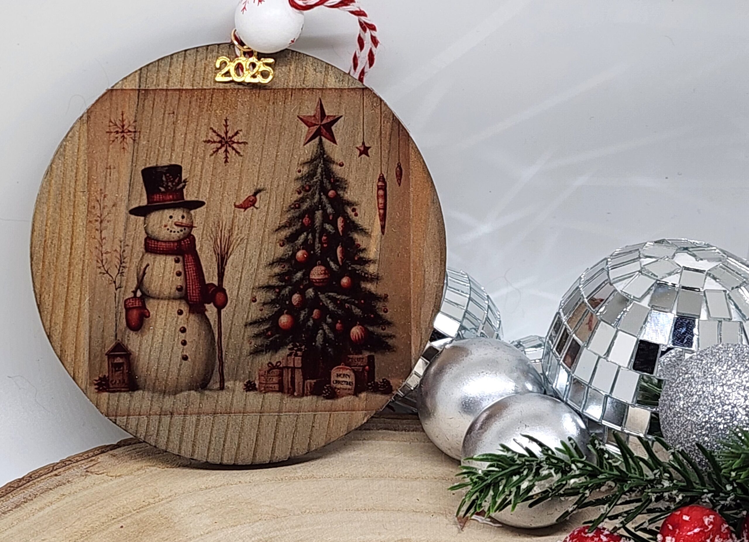Whimsical artisan holiday decor-wooden christmas ornaments-snowman collection Whimsical artisan holiday decor-wooden christmas ornaments-snowman collection