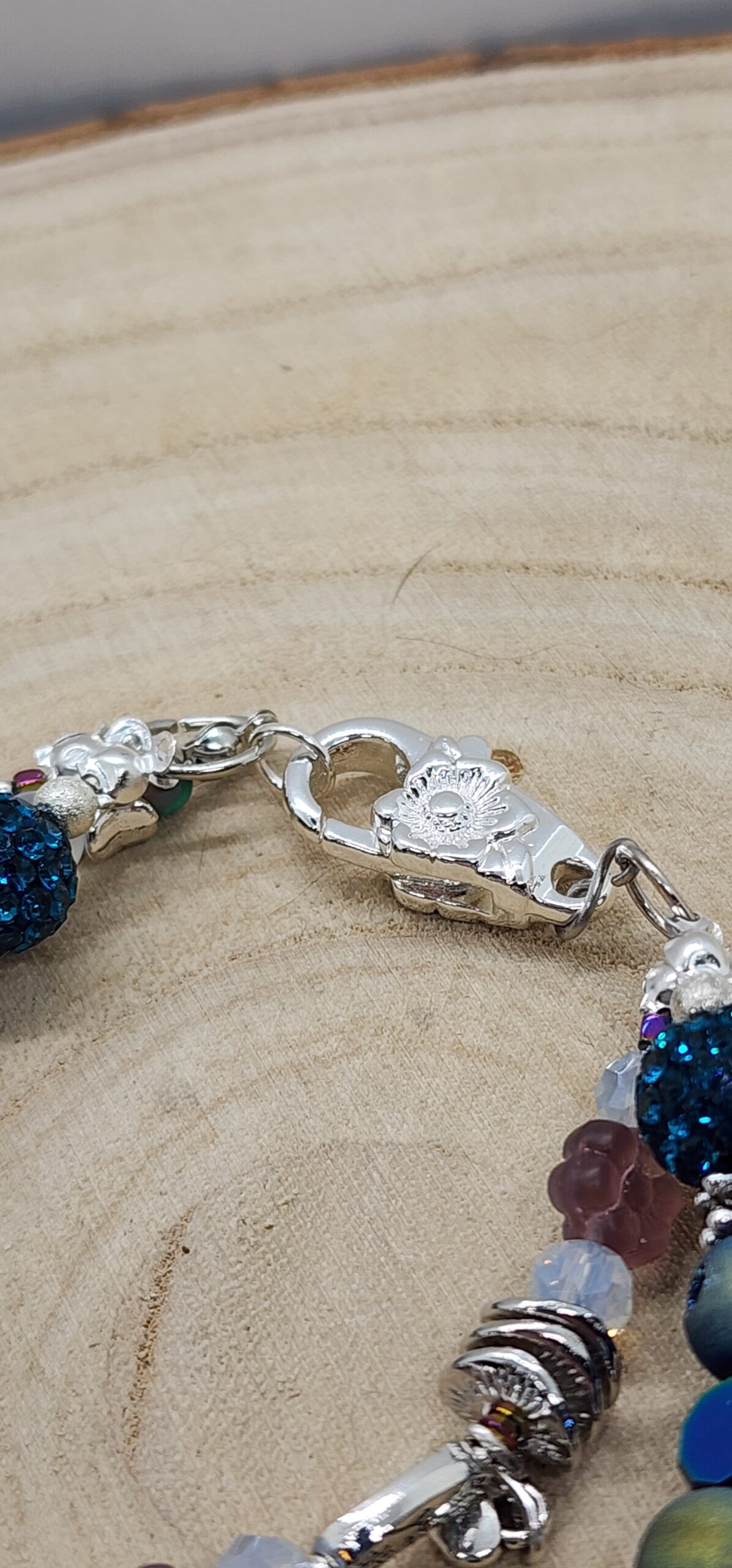 Bear charm & floral beaded bracelet whimsical handmade jewelry set with heart & flower accents Bear charm & floral beaded bracelet whimsical handmade jewelry set with heart & flower accents - image 5