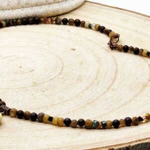 Tiger Eye & Picasso Jasper Necklace