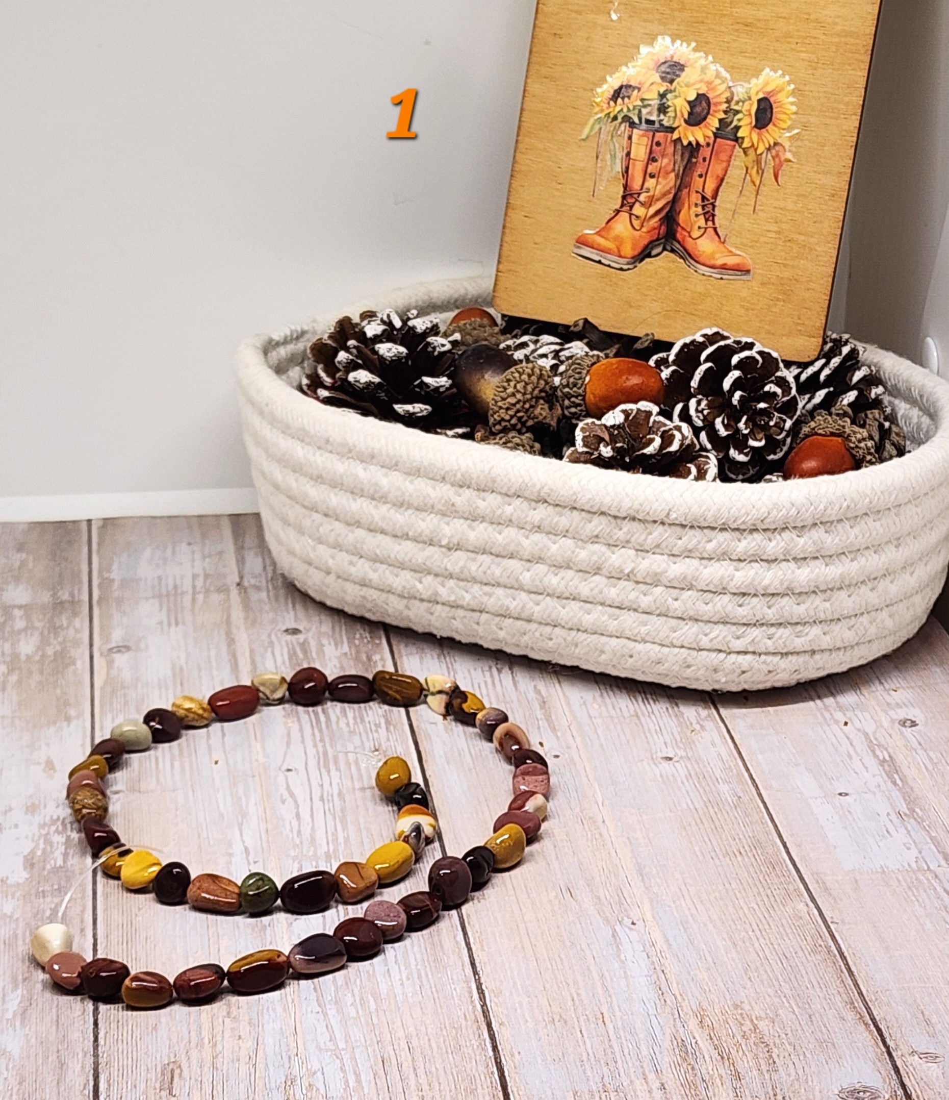 Mookaite polished pebble bead strands-jewelry making supplies-4 strands available Mookaite polished pebble bead strands-jewelry making supplies-4 strands available