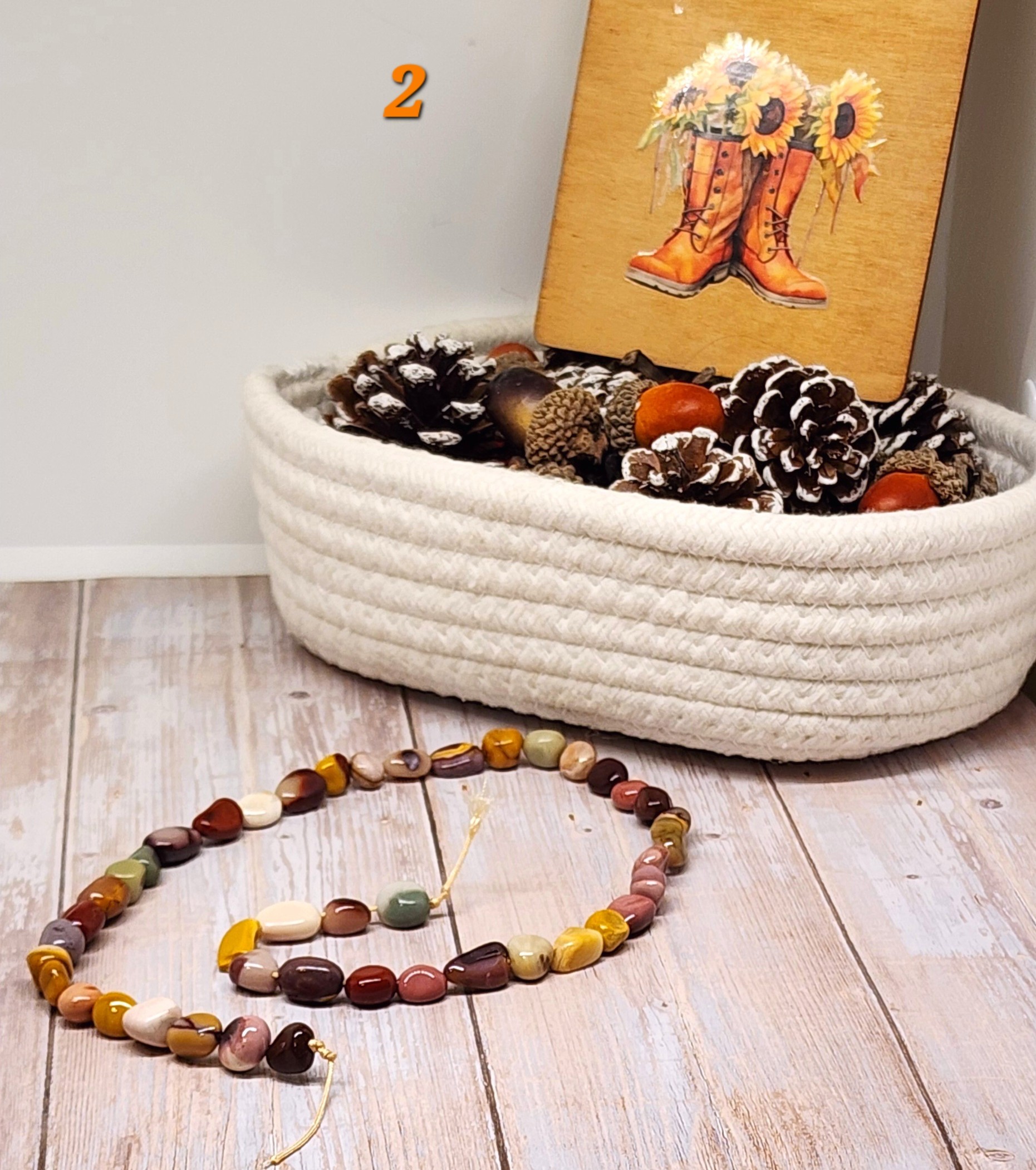 Mookaite polished pebble bead strands-jewelry making supplies-4 strands available Mookaite polished pebble bead strands-jewelry making supplies-4 strands available - image 4