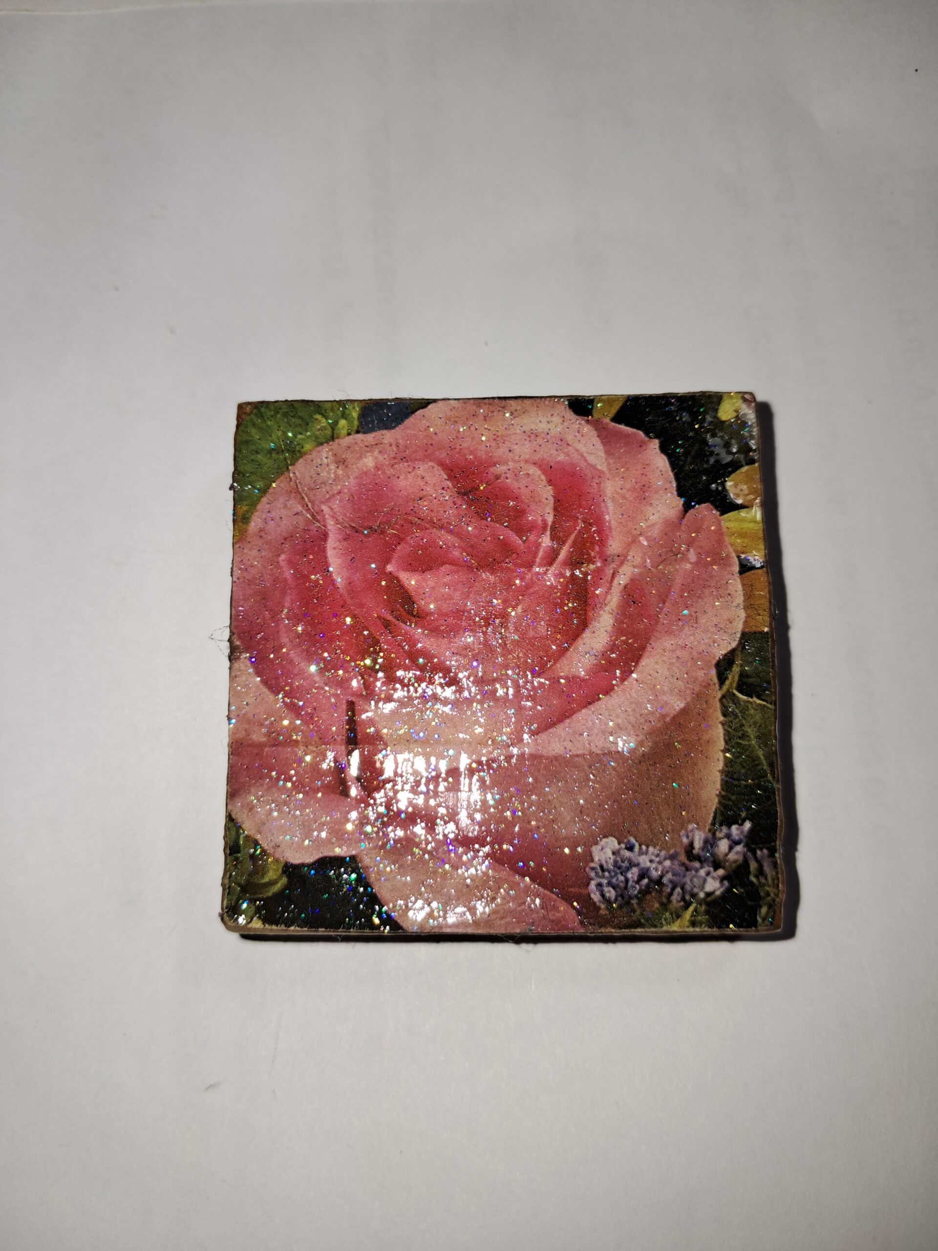 Pink rose fridge magnet Pink rose fridge magnet - image 2