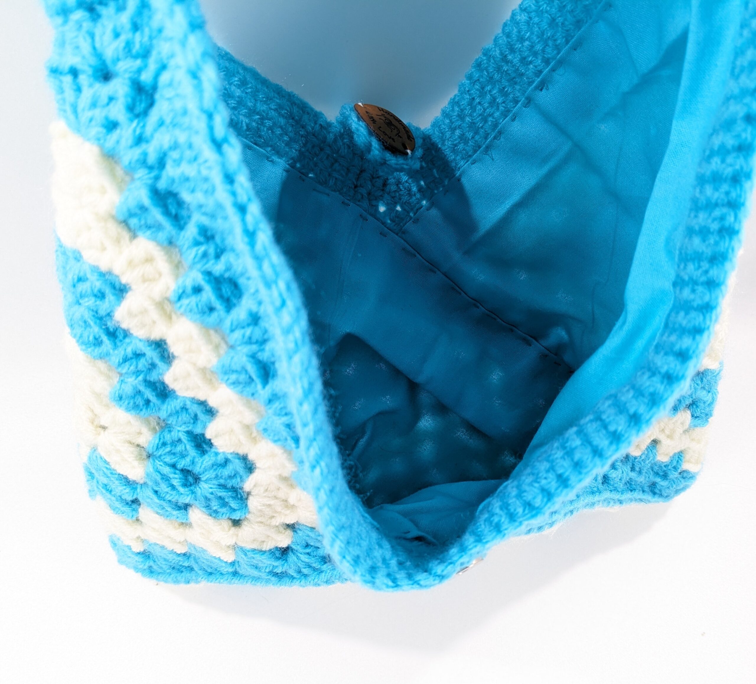Boho aqua shoulder bag crochet purse Boho aqua shoulder bag crochet purse