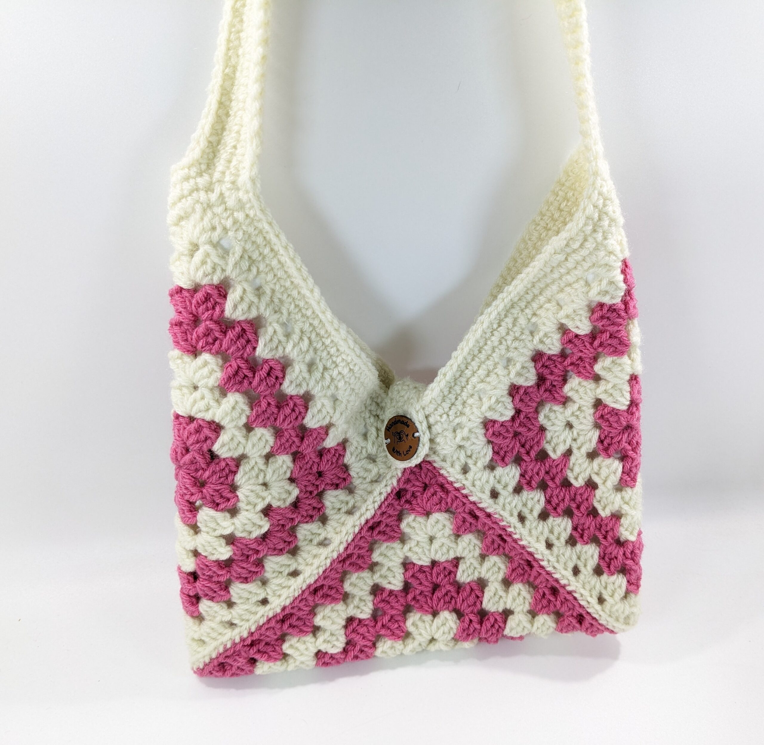 Boho raspberry shoulder bag crochet purse Boho raspberry shoulder bag crochet purse