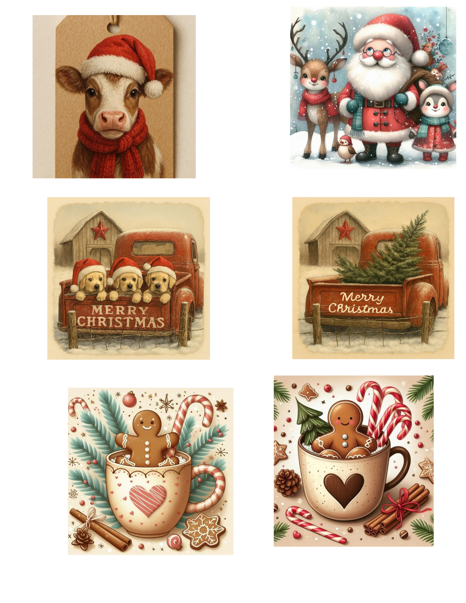 Handmade wooden vintage gift tags-2026 charm-assorted christmas designs Handmade vintage wooden gift tags-2026 charm-many designs to choose from