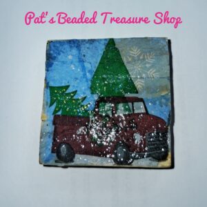 Red Pickup Truck Christmas