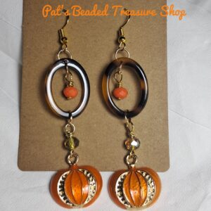 Fall Pumpkin Dangle Earrings
